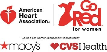 Logo American Heart Association Go Red For Women Macy's and C V S Health